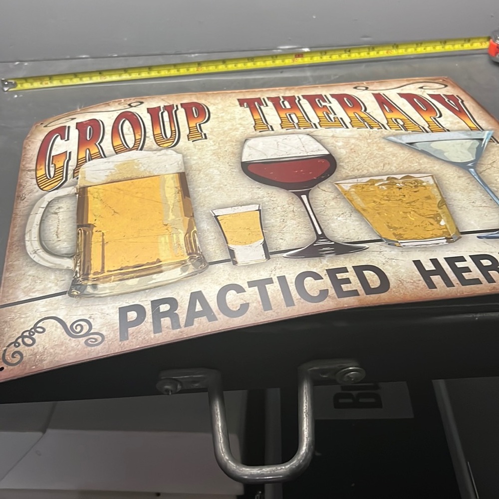 Metal bar sign